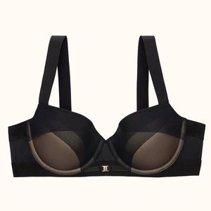 ThirdLove Ombré Mesh Demi Bra in black